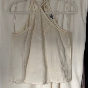 High neck, halter top tank